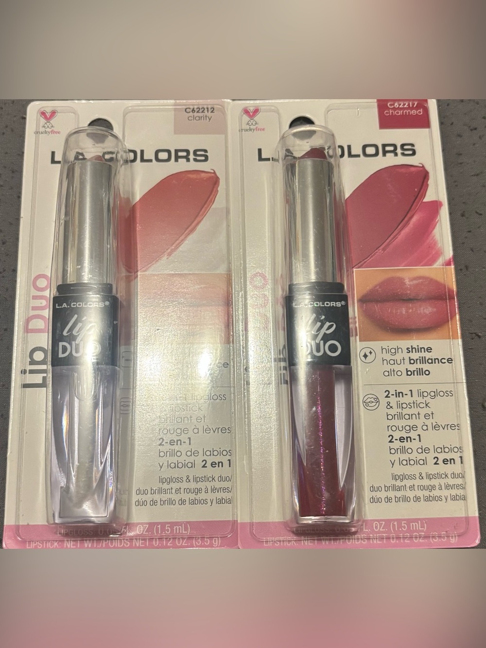 L.A. COLORS Lip Duo Pack - Coral & Rose Mauve